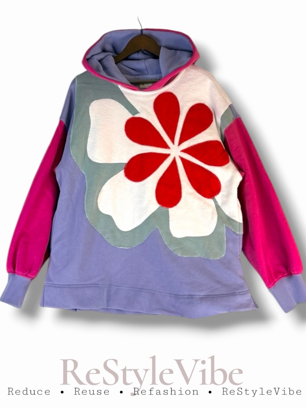 FREE PEOPLE Women’s Size XS Sweatshirt Hoodie Floral Oversized Heavyweight